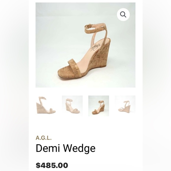 AGL Demi Ankle Strap Wedge Sandal size 36 Made in Italy NWOT - Picture 11 of 15